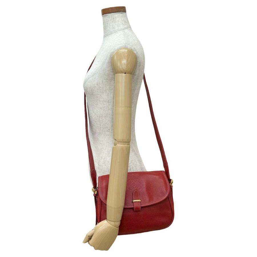 LOEWE（ロエベ） 極 美品 ヴィンテージ アナグラム 型押し ロゴ レザー