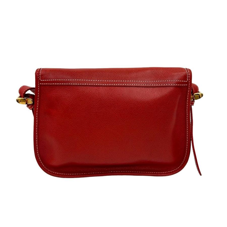 美品✨LOEWE クラッチバッグ　赤　レザー　アナグラム　リネン LOEWE（ロエベ） 極 美品 ヴィンテージ アナグラム 型押し ロゴ レザー