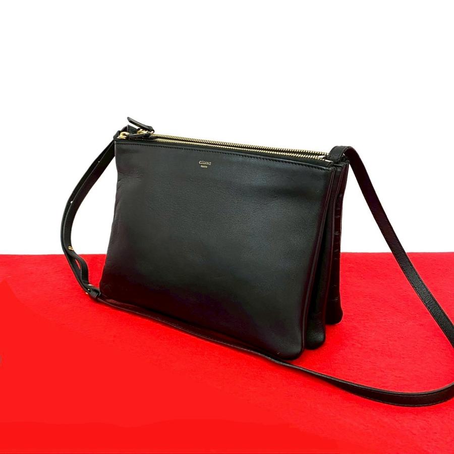 CELINE セリーヌ トリオ ラージ ショルダーバッグ ポシェット サコッシュ