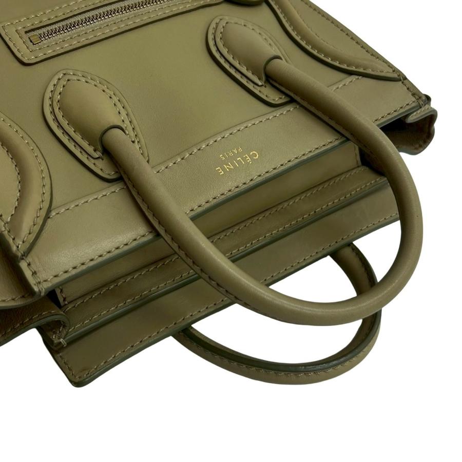 CELINE（セリーヌ） 極 美品 ラゲージ ナノ ショッパー レザー 本革
