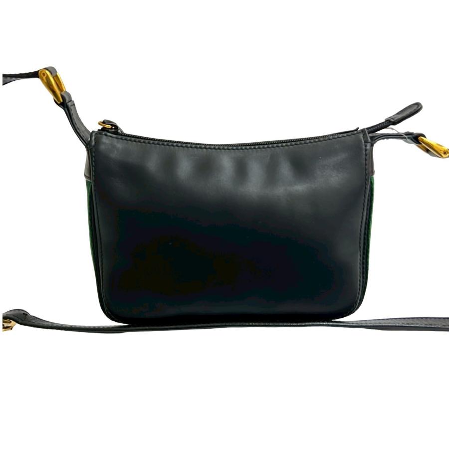 極 美品 GUCCI グッチ オールドグッチ ヴィンテージ シェリーライン レザー 本革 ショルダーバッグ ポシェット サコッシュ ブラック 33191 GUCCI（グッチ） 極 美品 オールドグッチ ヴィンテージ シェリーライン