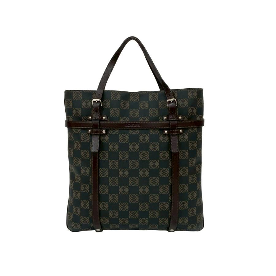 LOEWE（ロエベ） 極 美品 希少品 アナグラム 総柄 ロゴ 刻印 レザー