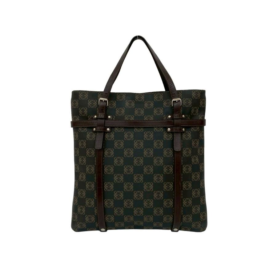 LOEWE（ロエベ） 極 美品 希少品 アナグラム 総柄 ロゴ 刻印 レザー