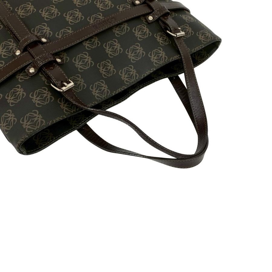 LOEWE（ロエベ） 極 美品 希少品 アナグラム 総柄 ロゴ 刻印 レザー
