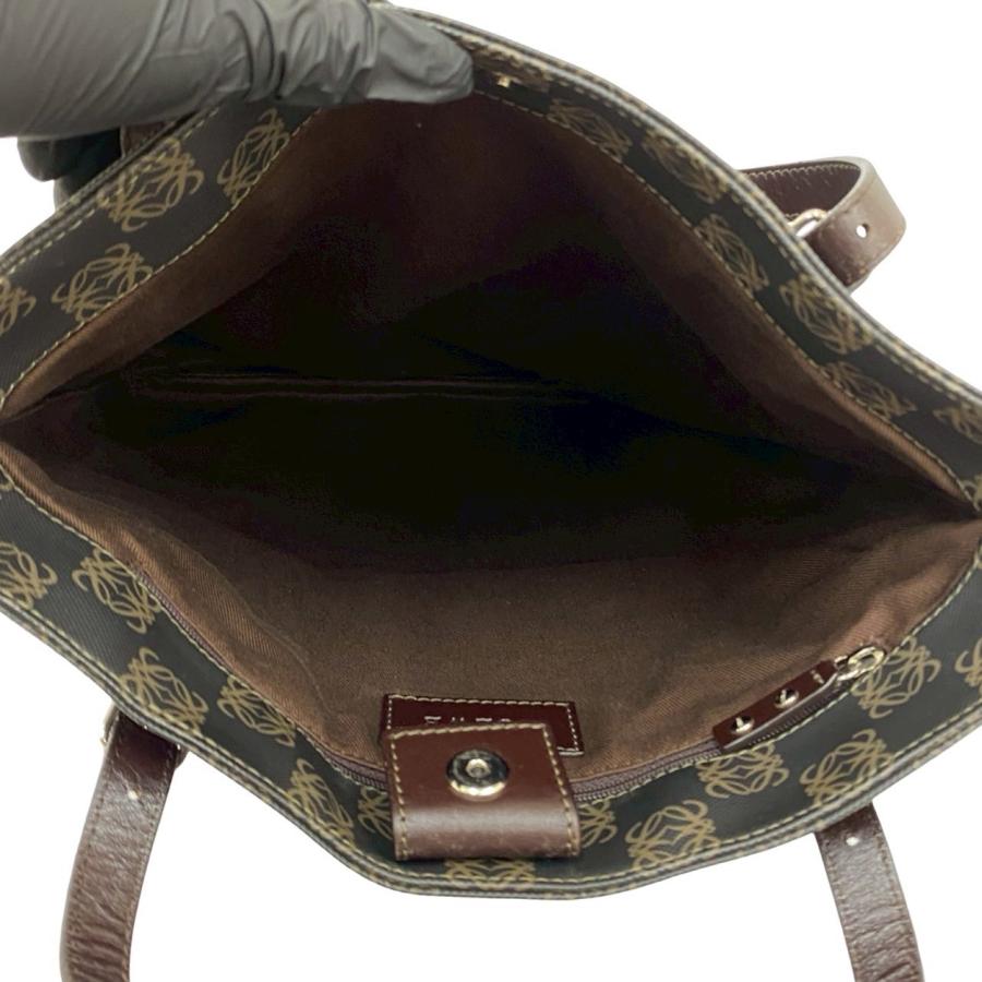 LOEWE（ロエベ） 極 美品 希少品 アナグラム 総柄 ロゴ 刻印 レザー