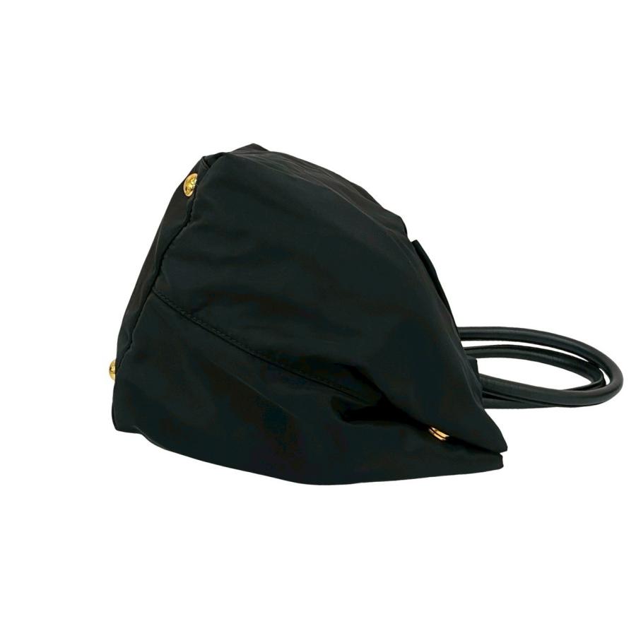 PRADA 極 美品 プラダ ロゴ 金具 リボン モチーフ テスート