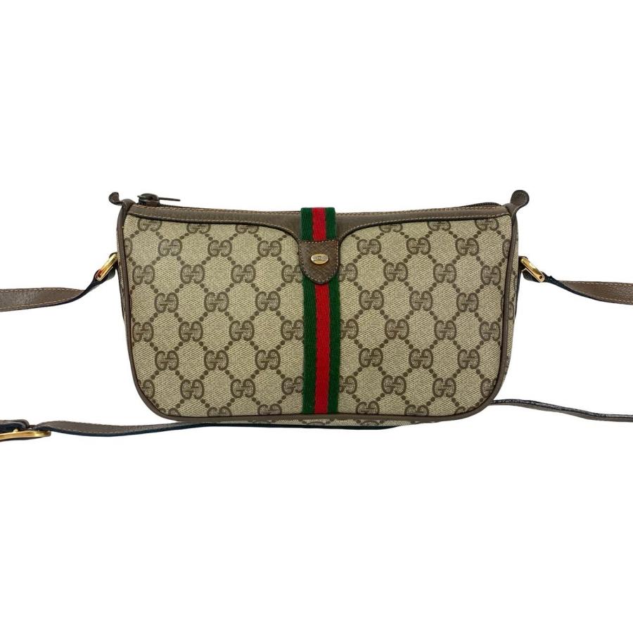 GUCCI オールドグッチ　シェリーライン　美品 OLD GUCCI オールドグッチ シェリーライン GG柄 PVC×レザー