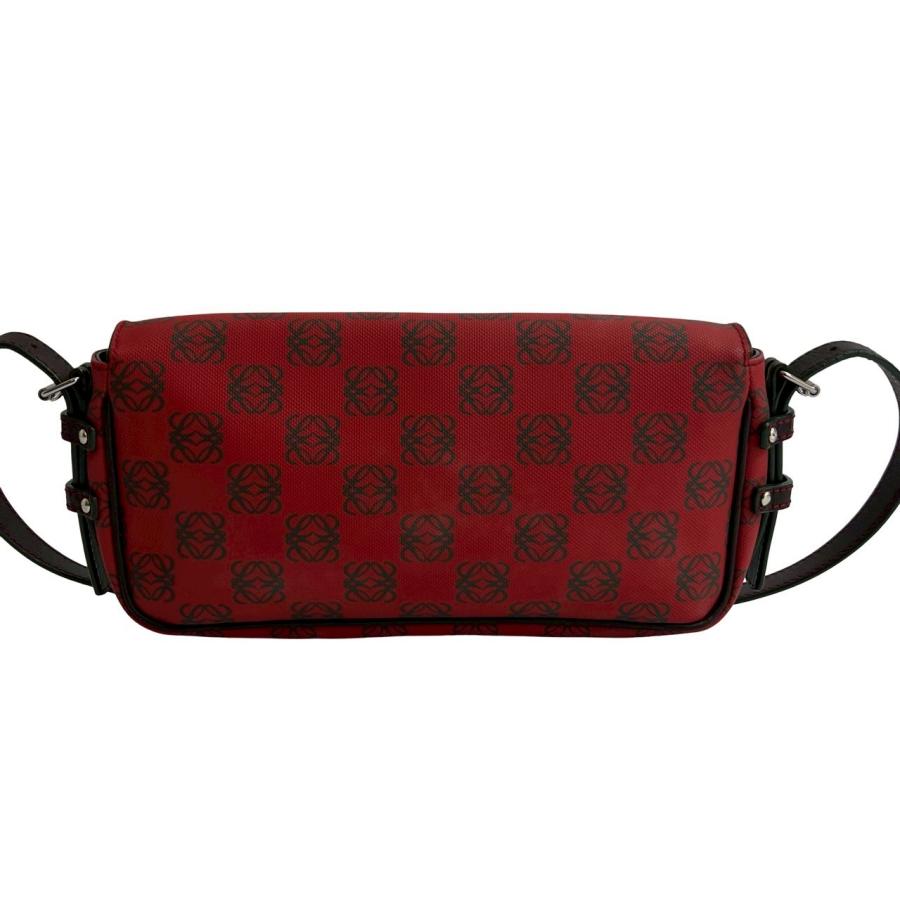 LOEWE 極 美品 希少品 ロエベ アナグラム ロゴ 柄 レザー セミ