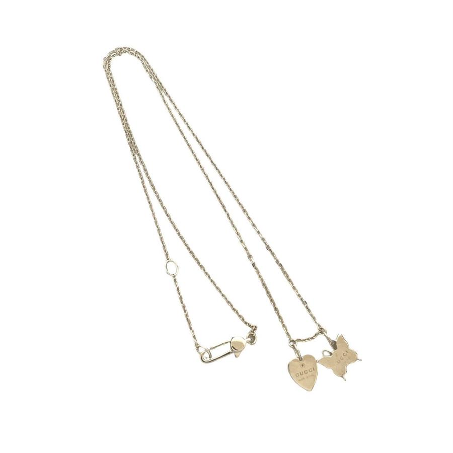 GUCCI（グッチ） 極 美品 袋付き ハート 蝶 モチーフ シルバー925