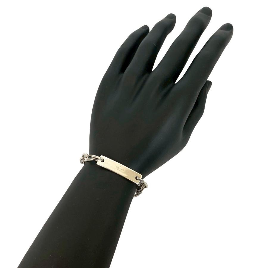 GUCCI（グッチ） 極 美品 保存箱 袋付 ID プレート ロゴ シルバー925 