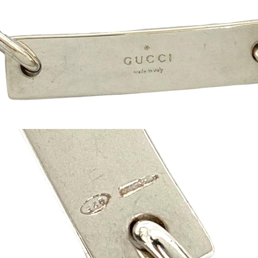 GUCCI（グッチ） 極 美品 保存箱 袋付 ID プレート ロゴ シルバー925