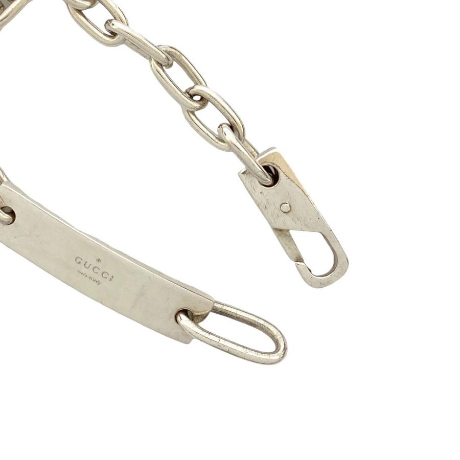 GUCCI（グッチ） 極 美品 保存箱 袋付 ID プレート ロゴ シルバー925 