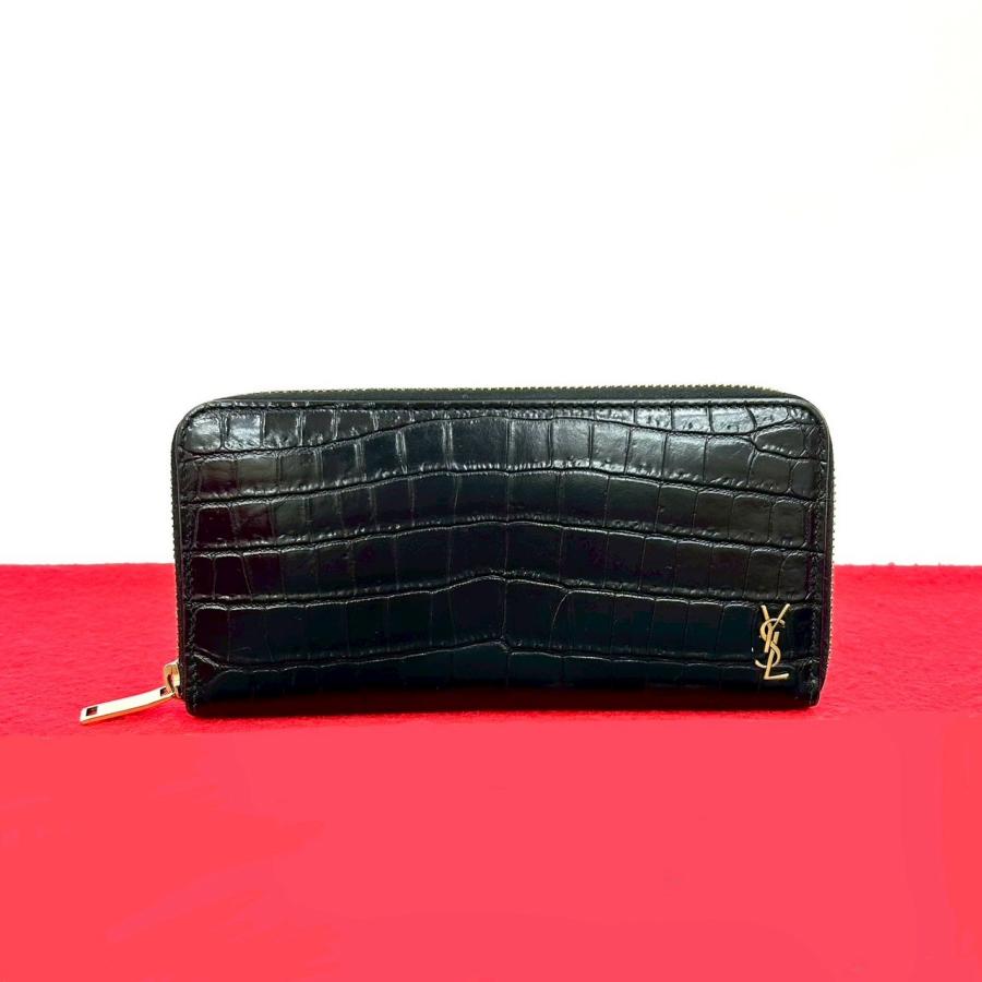 SAINT LAURENT サンローラン ブラック 長財布【極美品】 Yves Saint Laurent 極 美品 SAINT LAURENT PARIS サンローラン