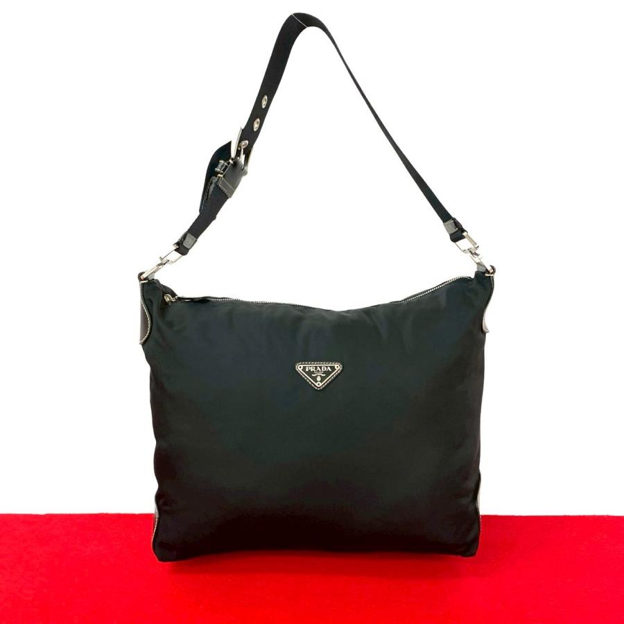 PRADAプラダナイロン三角ロゴショルダーバッグ