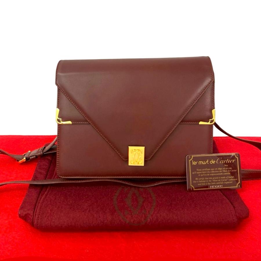 カルティエ マストライン ショルダーバッグ カード付き