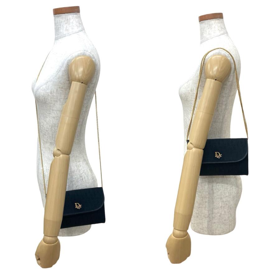 美品　クリスチャンディオール トロッター　ロゴ金具　チェーン　ショルダーバッグ 美品クリスチャンディオール トロッター レザーチェーンショルダーバッグ