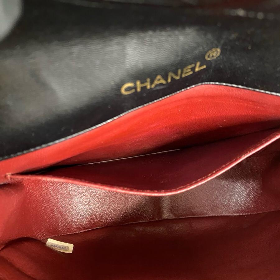 極 美品 シール有 0番台 CHANEL シャネル マトラッセ デカココ ラムスキン チェーン ミニ ショルダーバッグ ポシェット ブラック 97785 CHANEL（シャネル） 極 美品 シール有 0番台 マトラッセ デカココ