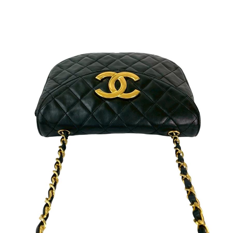 極 美品 シール有 0番台 CHANEL シャネル マトラッセ デカココ ラムスキン チェーン ミニ ショルダーバッグ ポシェット ブラック 97785 CHANEL（シャネル） 極 美品 シール有 0番台 マトラッセ デカココ