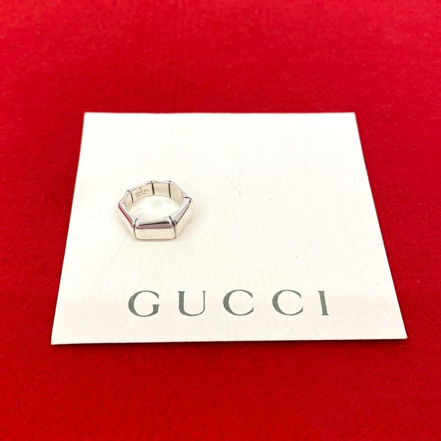 GUCCI（グッチ） 極 美品 希少品 バンブー モチーフ リング シルバー