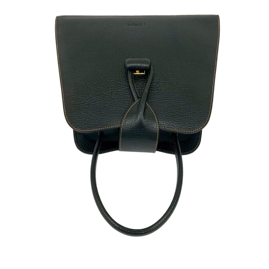 LOEWE 極美品ですブラック ショルダーバッグ*~· LOEWE（ロエベ） 極 美品 希少品 保存袋付 ヴィンテージ ロゴ レザー