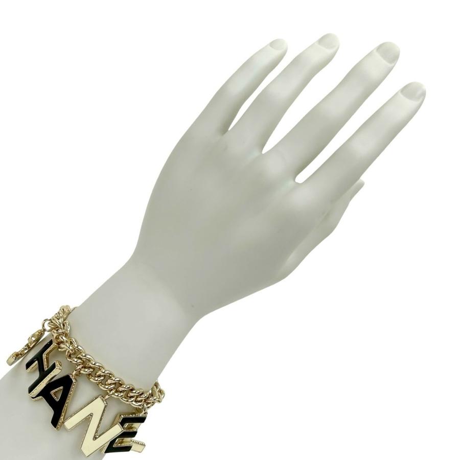 極 美品 コメあり B22A CHANEL シャネル ロゴ ココマーク ブレスレット バングル アクセサリー ブラック ホワイト ゴールド 89815_1