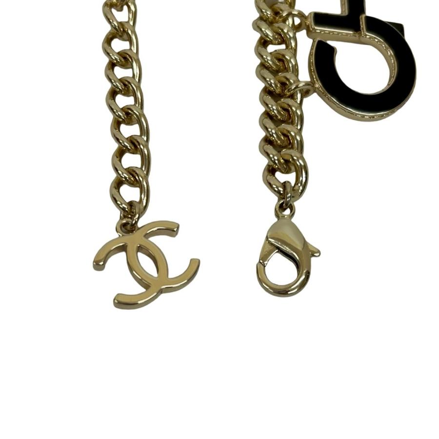 極 美品 コメあり B22A CHANEL シャネル ロゴ ココマーク ブレスレット バングル アクセサリー ブラック ホワイト ゴールド 89815_3