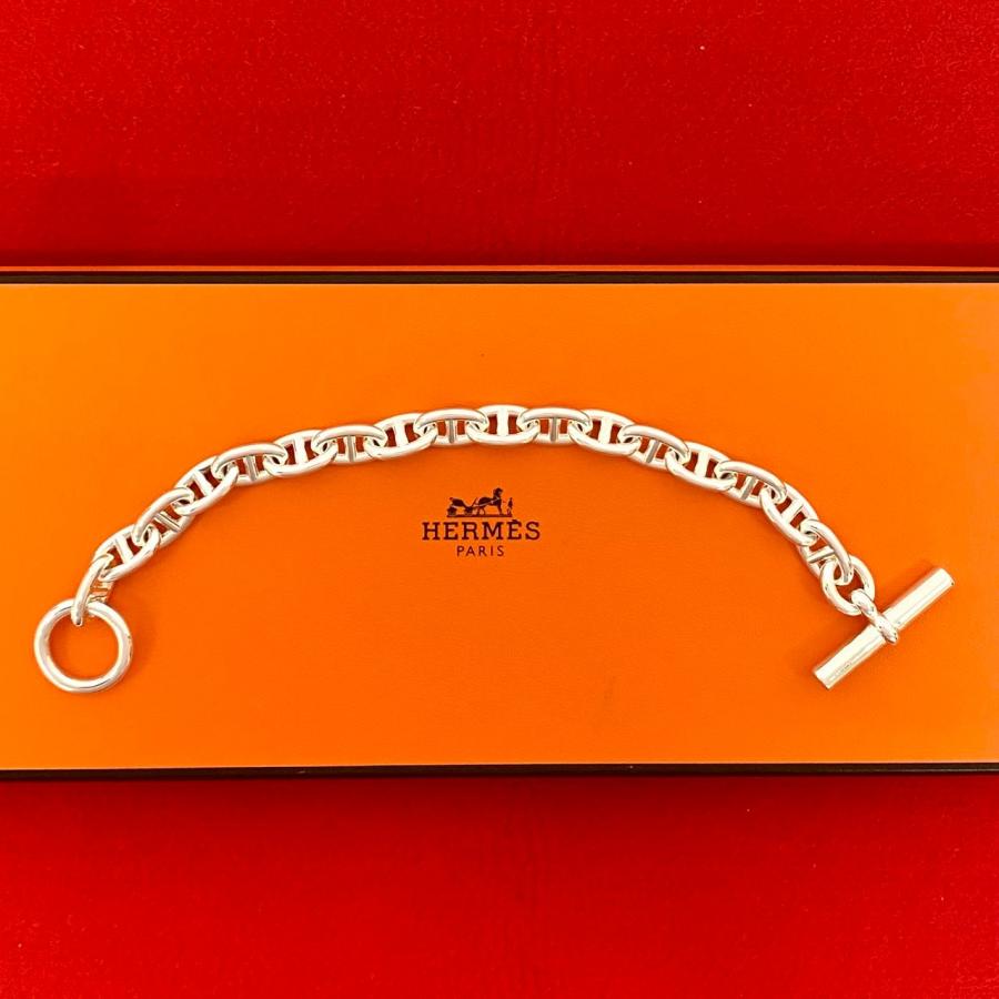 HERMES 極 美品 エルメス シェーヌダンクル MM 17コマ シルバー