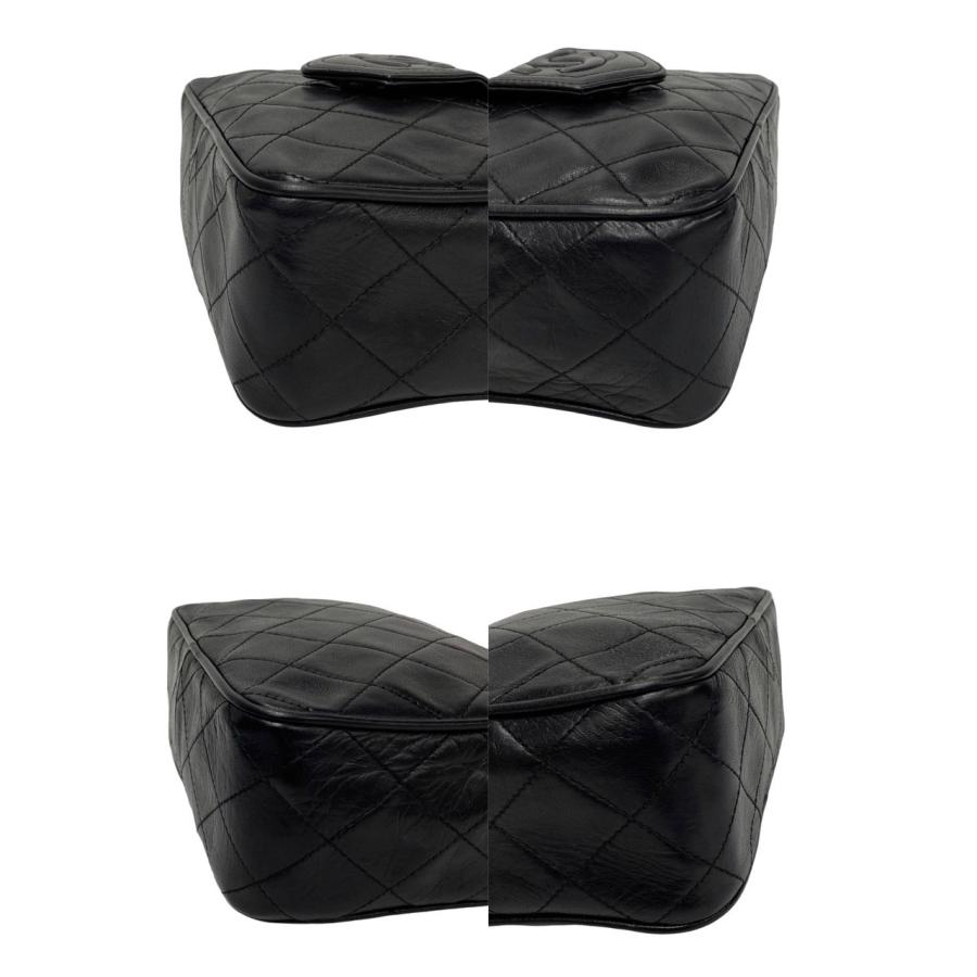 極 美品 箱 袋付き シール有 1番台 CHANEL シャネル マトラッセ ラムスキン レザー フリンジ チェーン ショルダーバッグ ブラック 45839_7