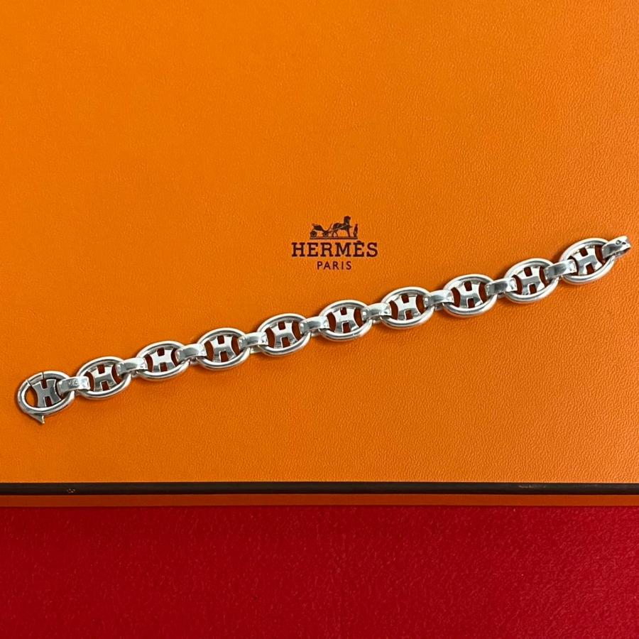 HERMES 極 美品 希少品 エルメス ヴィンテージ Hロゴ シルバー HERMES 極 美品 希少品 エルメス ヴィンテージ Hロゴ シルバー