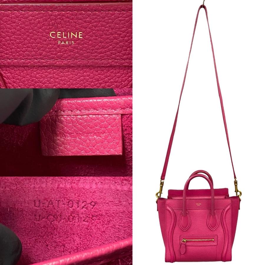 CELINE 極 美品 セリーヌ ラゲージ ナノ ショッパー レザー 本革 CELINE 極 美品 セリーヌ ラゲージ ナノ ショッパー レザー 本革