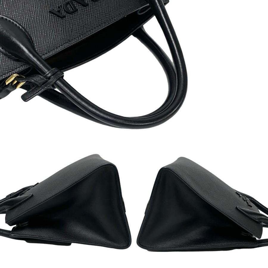 希少 プラダ ハンドバッグ ロゴ型押し ロングハンドル オールレザー 肩掛け可能 希少 プラダ ハンドバッグ ロゴ型押し ロングハンドル オール