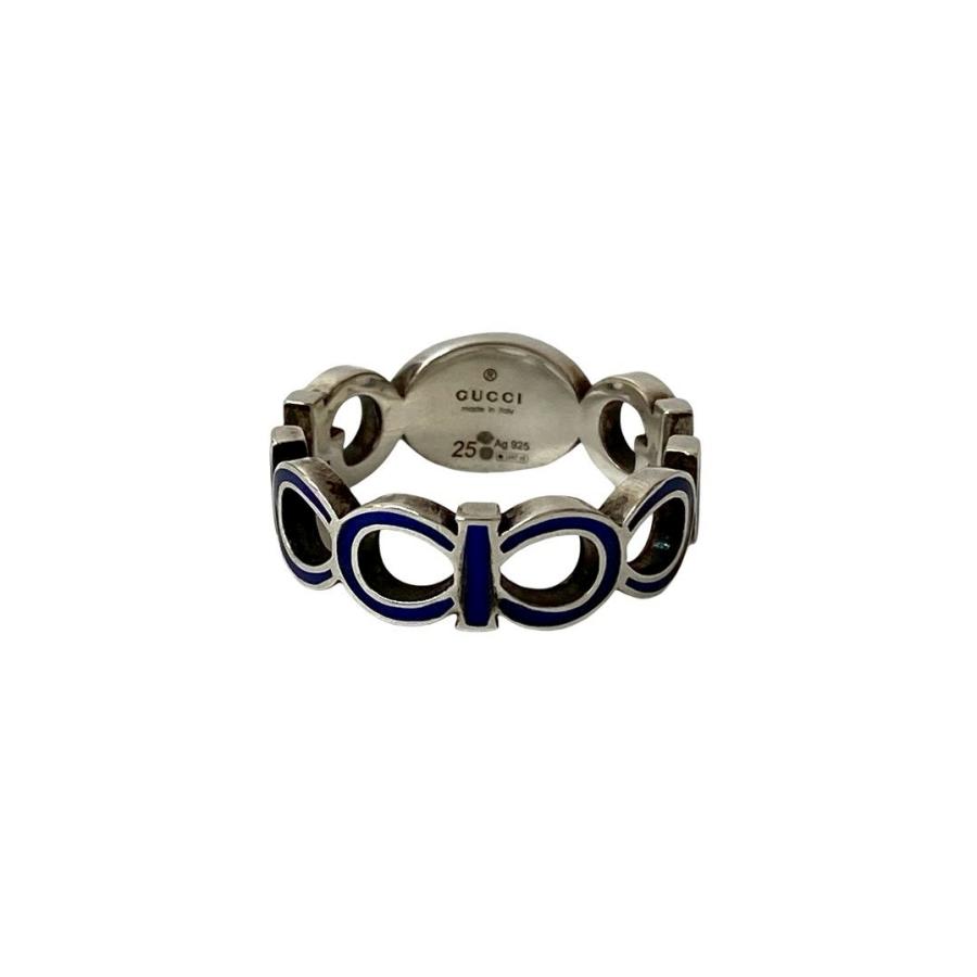 GUCCI（グッチ） 極 美品 インターロッキング G エナメル リング