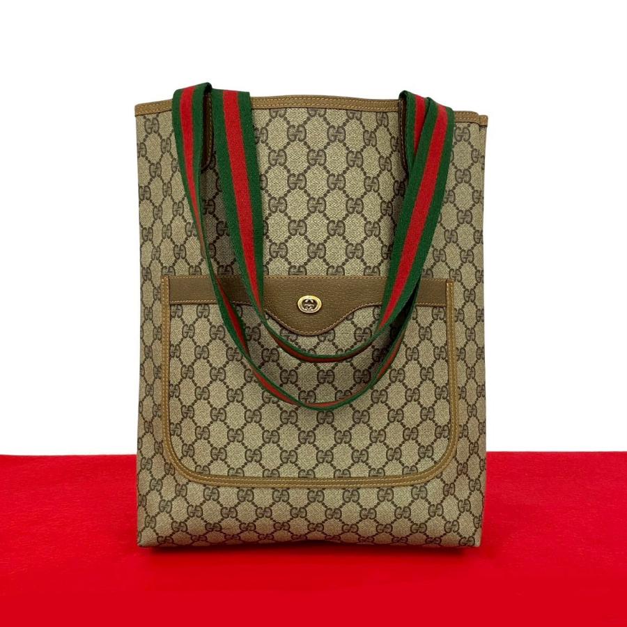 極美品GUCCI GGシェリーライン　トートバッグ GUCCI 極 美品 希少品 グッチ オールドグッチ シェリーライン GG ロゴ