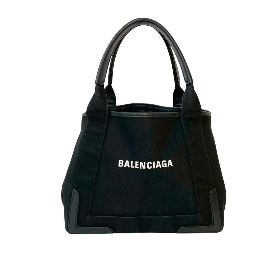 BALENCIAGA（バレンシアガ） 極 美品 希少品 ネイビーカバス S ロゴ