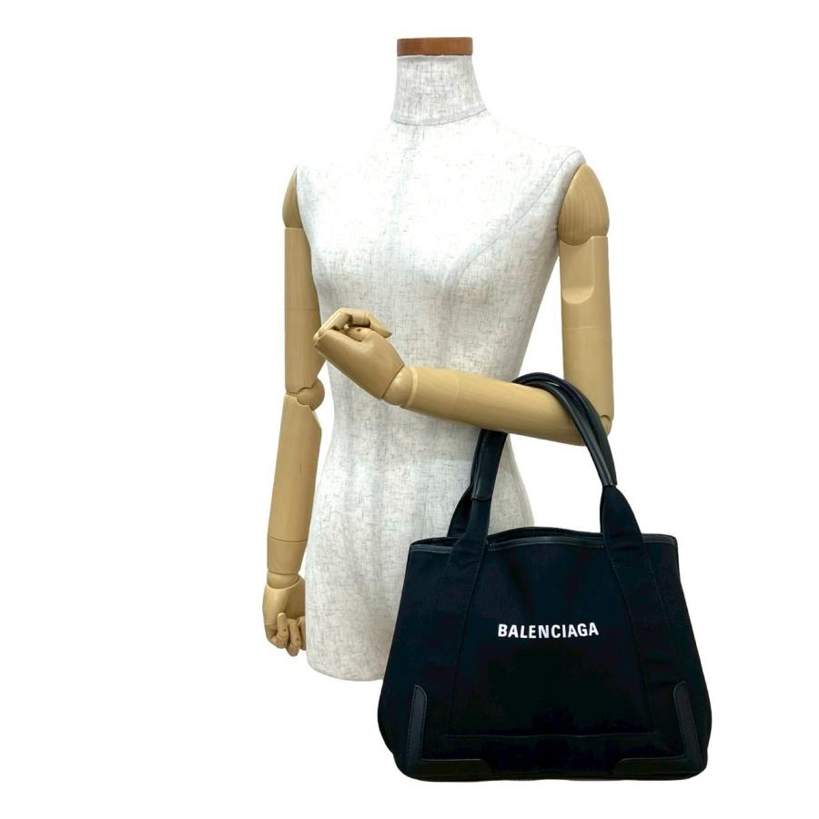 BALENCIAGA（バレンシアガ） 極 美品 希少品 ネイビーカバス S ロゴ