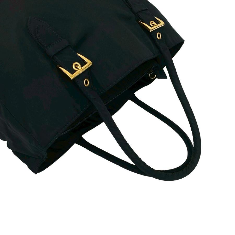 【美品】PRADA プラダ　トートバッグ　ハンド 三角ロゴ ナイロン 金金具 PRADA（プラダ） 極 美品 三角ロゴ ゴールド 金具 テスート ナイロン