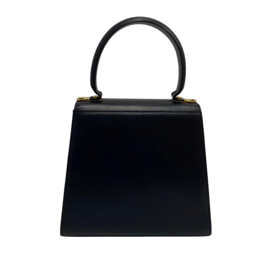美品 Salvatore Ferragamo サルヴァトーレフェラガモ ガンチーニ 金具 レザー 2way ショルダーバッグ ハンドバッグ ネイビー 24367 美品 Salvatore Ferragamo サルヴァトーレフェラガモ ガンチーニ 金具