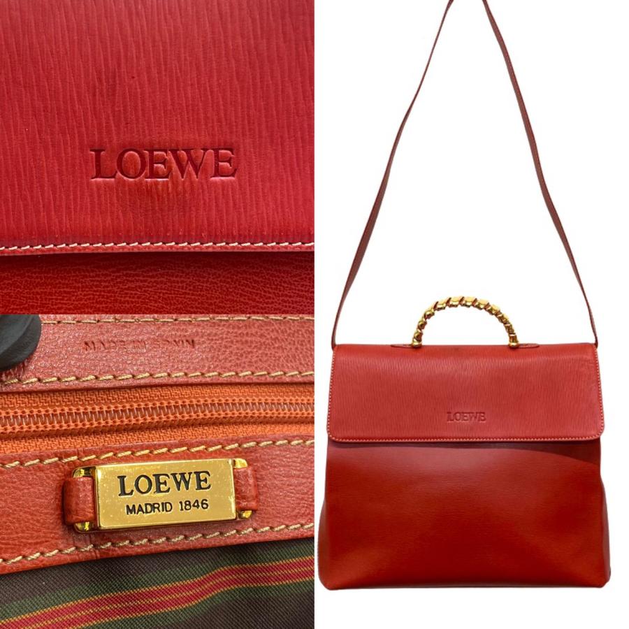 LOEWE 極 美品 保存袋付き ロエベ ロゴ ベラスケス ツイスト ハンドル 