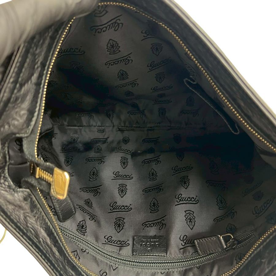 GUCCI（グッチ） 極 美品 希少品 シマ GG ロゴ 刻印 レザー 本革