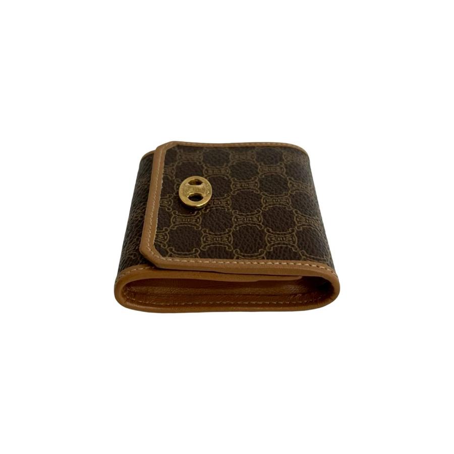 【希少品】 CELINE ケース　がま口　マカダム　トリオンフ　ブラウン □美品□CELINE セリーヌ コインケース マカダム トリオンフ 総柄 小銭