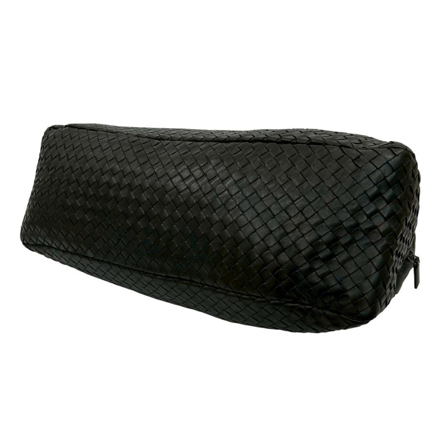 極美品 Bottega Veneta イントレチャート ボストンバッグ レザー黒 極 美品 袋付き BOTTEGA VENETA ボッテガヴェネタ イントレチャート
