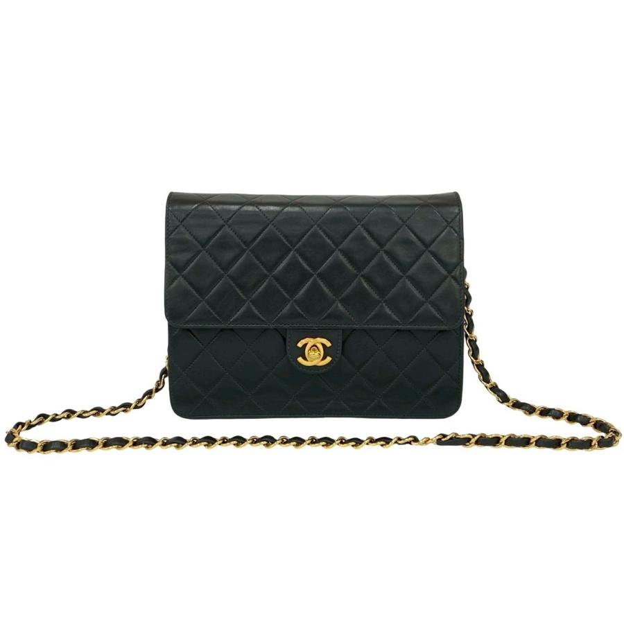 美品 CHANEL シャネル ショルダーバッグ ラムスキン ブラック シール CHANEL（シャネル） 極 美品 カード シール有 6番台 ミニマトラッセ