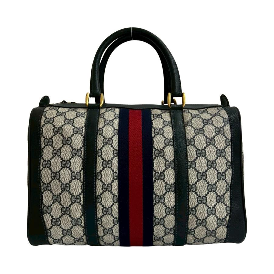 【美品】GUCCI グッチ シェリーライン ミニボストン ショルダー バッグ OLD GUCCI SHERRY LINE GG PATTERNED MINI BOSTON SHOULDER BAG MADE