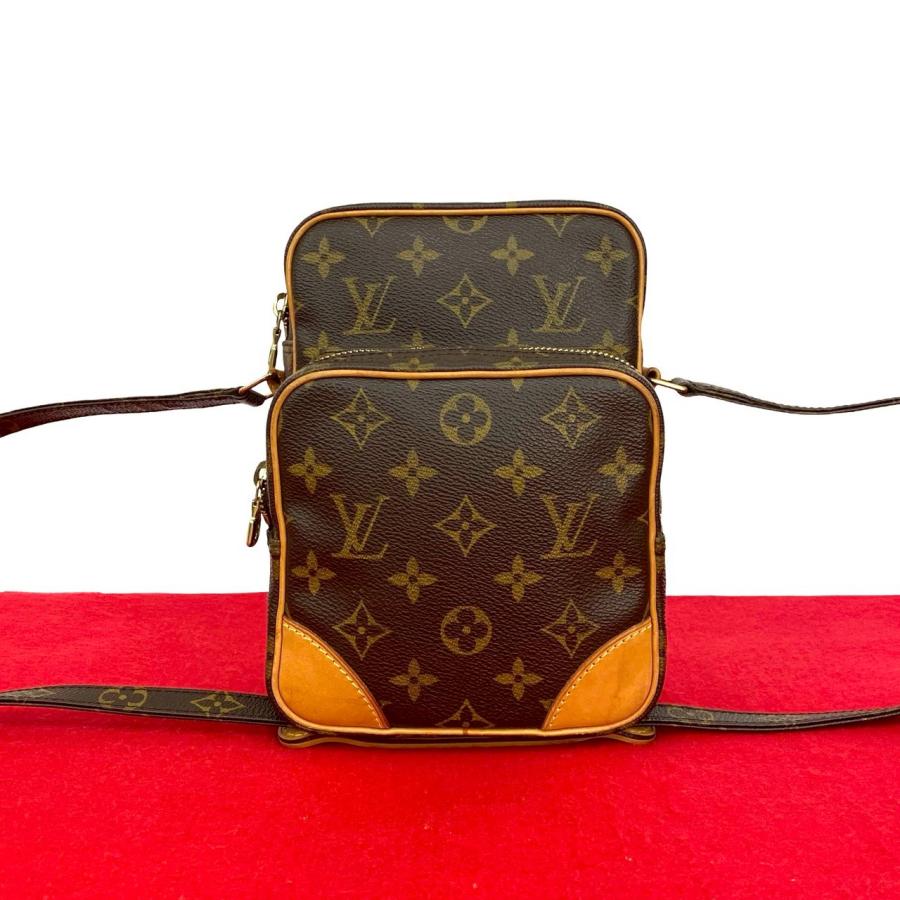 極 美品 LOUIS VUITTON ルイヴィトン ヴィンテージ アマゾン モノグラム レザー ミニ ショルダーバッグ ポシェット ブラウン 41173 LOUIS VUITTON（ルイ・ヴィトン） 極 美品 ヴィンテージ アマゾン