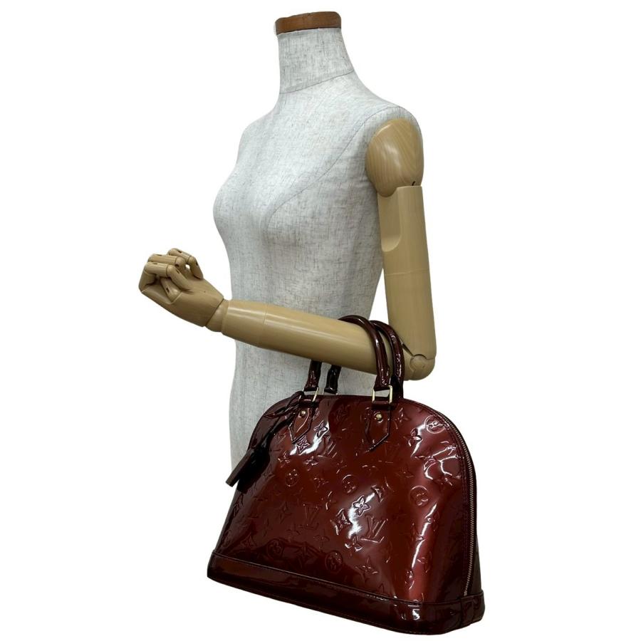 Louis Vuitton バーガンディ ハンドバッグ ヴェルニ LOUIS VUITTON（ルイ・ヴィトン） 極 美品 アルマ ヴェルニ パテント