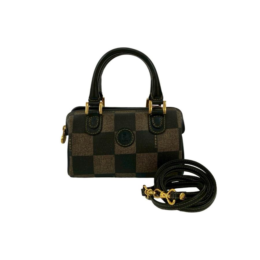 【極美品】FENDI ペカン柄 2WAY ハンドバッグ FENDI（フェンディ） 極 美品 袋付き FF ロゴ ペカン チェック 柄