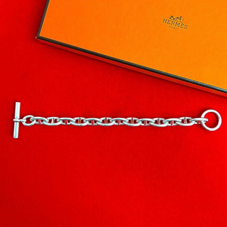 HERMES 極 美品 エルメス シェーヌダンクル GM 13コマ シルバー925