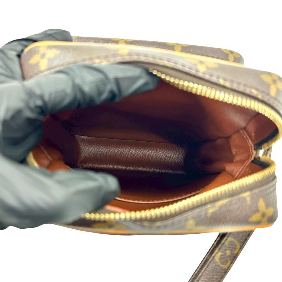 極 美品 袋付 LOUIS VUITTON ルイヴィトン ヴィンテージ アマゾン モノグラム レザー 本革 ショルダーバッグ ポシェット ブラウン 233-7 LOUIS VUITTON（ルイ・ヴィトン） 極 美品 ヴィンテージ アマゾン