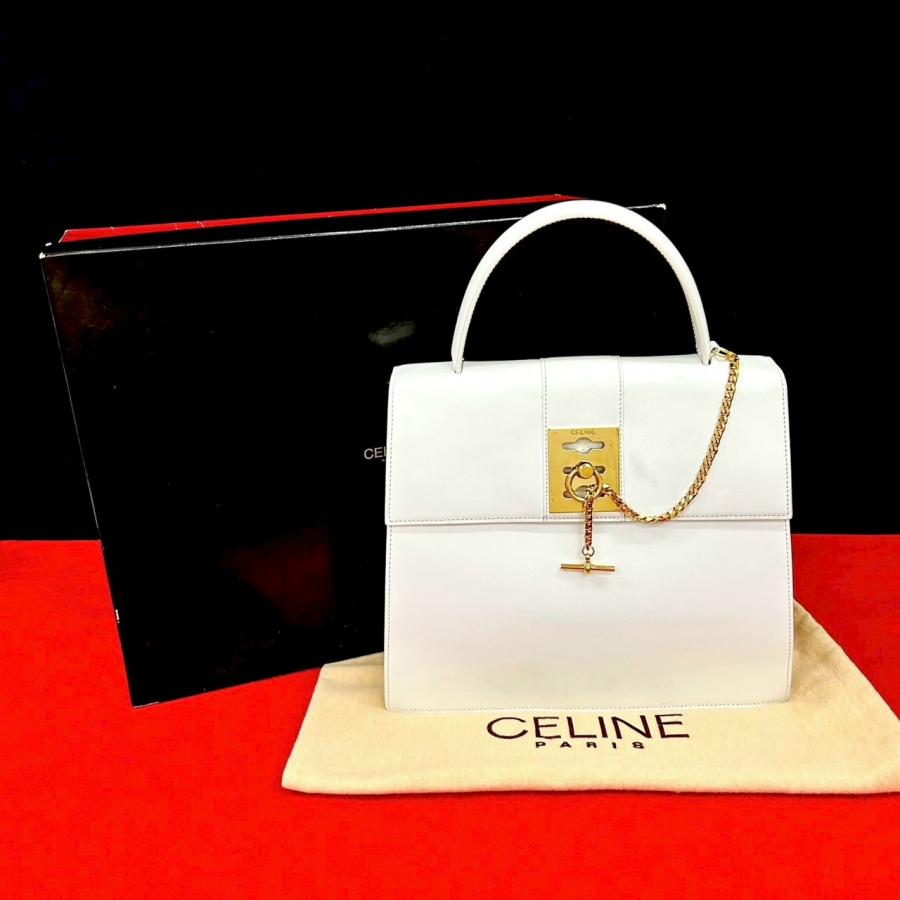 CELINE（セリーヌ） 極 美品 箱 袋付 ヴィンテージ ロゴ リング 金具