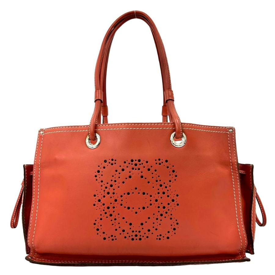 LOEWE（ロエベ） 極 美品 希少品 アナグラム ロゴ 金具 パンチング